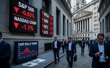 S&P 500 Nasdaq Slip as Chip Stock Rally Fades on Wall Street