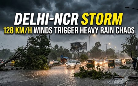 Delhi-NCR Storm: 128 KM/H Winds Trigger Heavy Rain Chaos