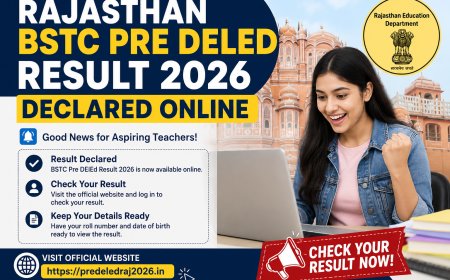 Rajasthan BSTC Pre DElEd Result 2026 Declared Online