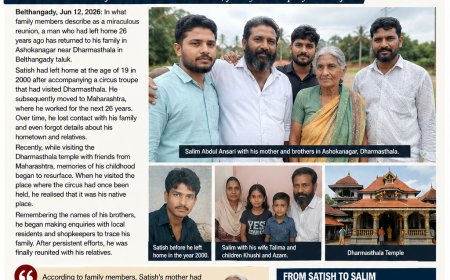 Missing 26 Years Man Returns Home as Salim in Dharmasthala