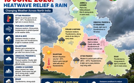 IMD Weather Forecast 13 June 2026: Heatwave Relief & Rain