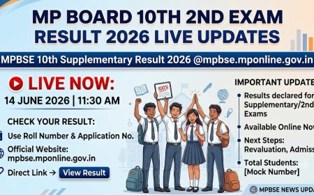 MP Board 10th 2nd Exam Result 2026 Live Updates