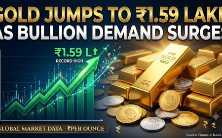 Gold Jumps to ₹1.59 Lakh as Bullion Demand Surges