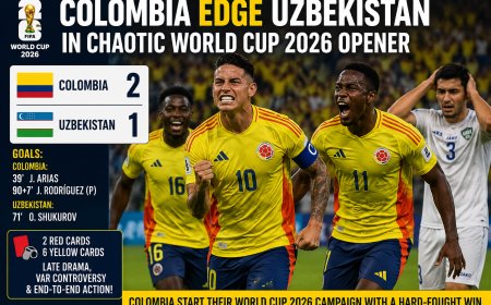 Colombia Edge Uzbekistan in Chaotic World Cup 2026 Opener