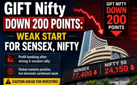 GIFT Nifty Down 200 Points: Weak Start for Sensex, Nifty