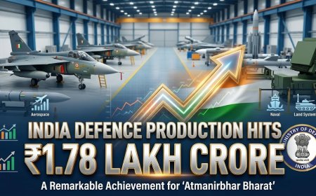 India Defence Production Hits Record ₹1.78 Lakh Crore