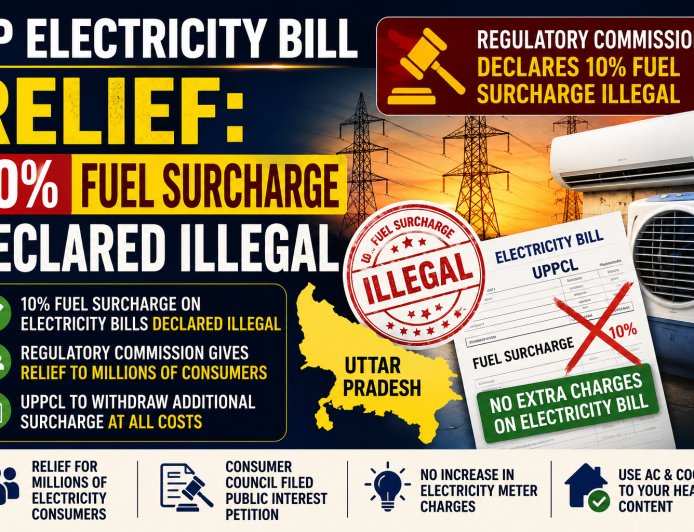 UP Electricity Bill Relief: 10% Fuel Surcharge Declared Illegal