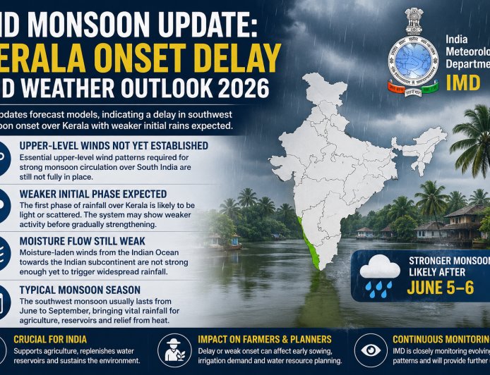 IMD Monsoon Update: Kerala Onset Delay and Weather Outlook 2026