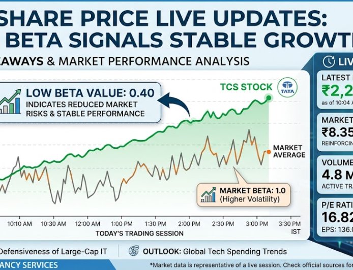 TCS Share Price Live Updates: Low Beta Signals Stable Growth