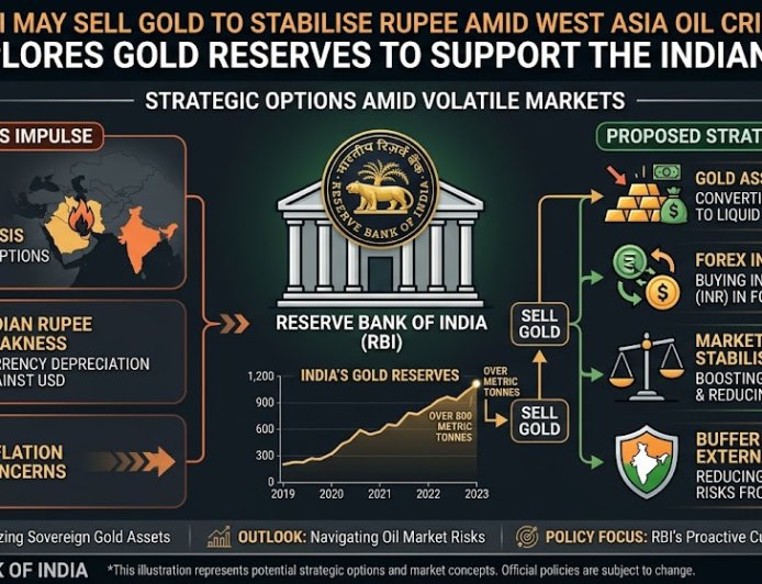 RBI May Sell Gold to Stabilise Rupee Amid West Asia Oil Crisis