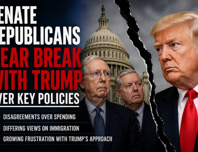 Senate Republicans Near Break with Trump Over Key Policies