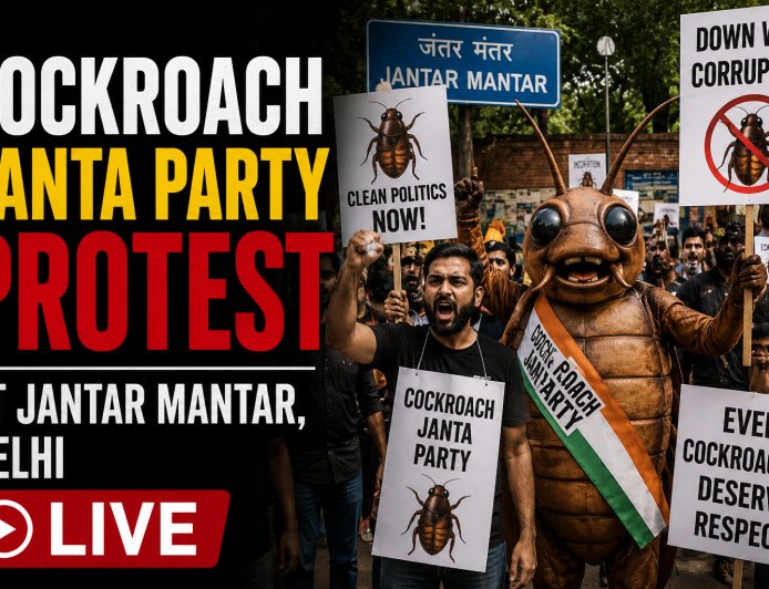 Cockroach Janta Party Protest LIVE at Jantar Mantar, Delhi