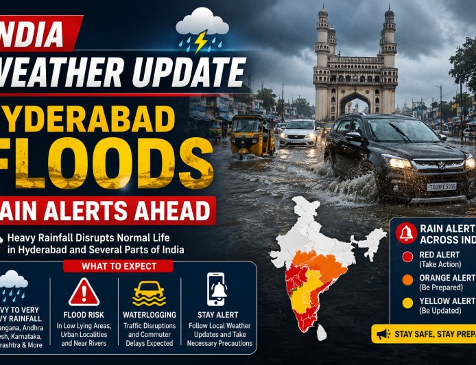 India Weather Update: Hyderabad Floods, Rain Alerts Ahead