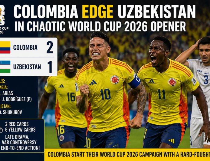 Colombia Edge Uzbekistan in Chaotic World Cup 2026 Opener