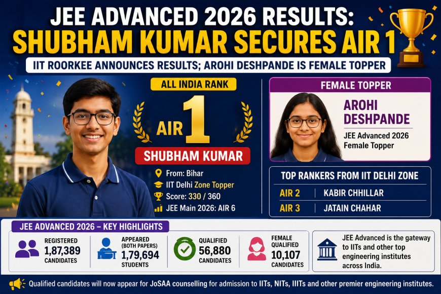 JEE Advanced 2026 Results: Shubham Kumar Secures AIR 1