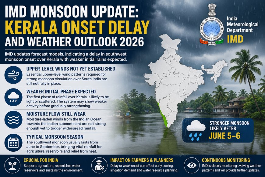 IMD Monsoon Update: Kerala Onset Delay and Weather Outlook 2026