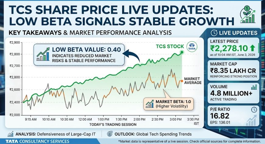 TCS Share Price Live Updates: Low Beta Signals Stable Growth