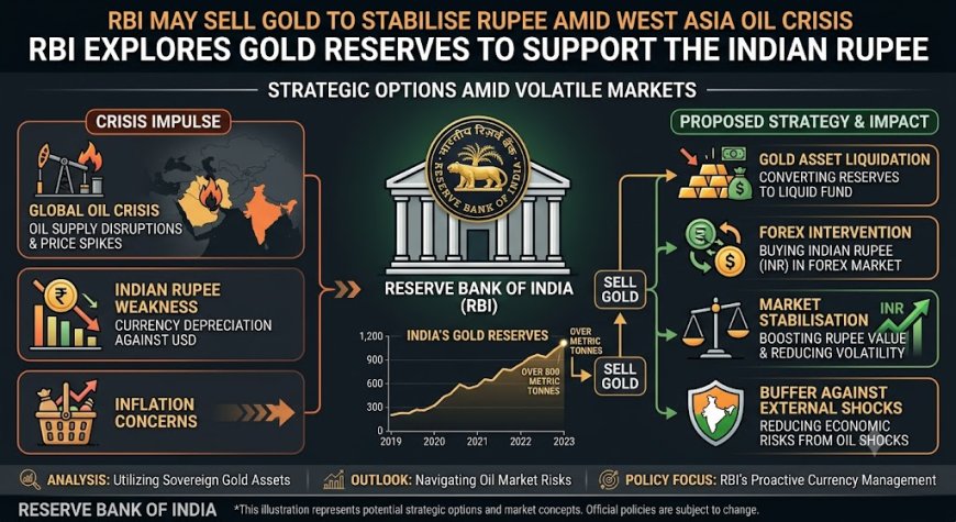 RBI May Sell Gold to Stabilise Rupee Amid West Asia Oil Crisis