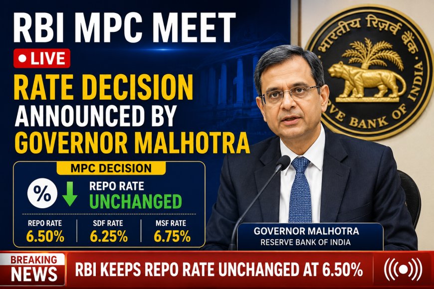 RBI MPC Meet LIVE: Rate Decision Announced by Governor Malhotra