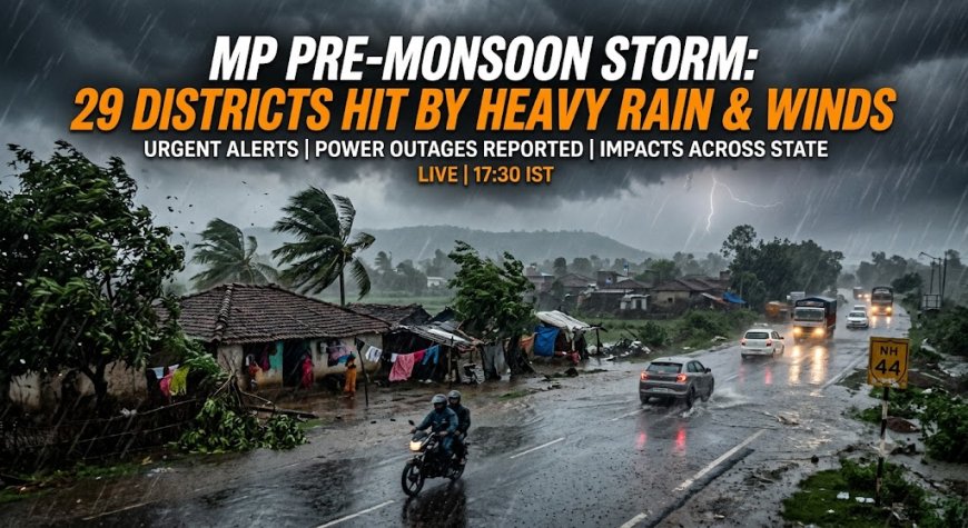 MP Pre-Monsoon Storm: 29 Districts Hit by Heavy Rain & Winds