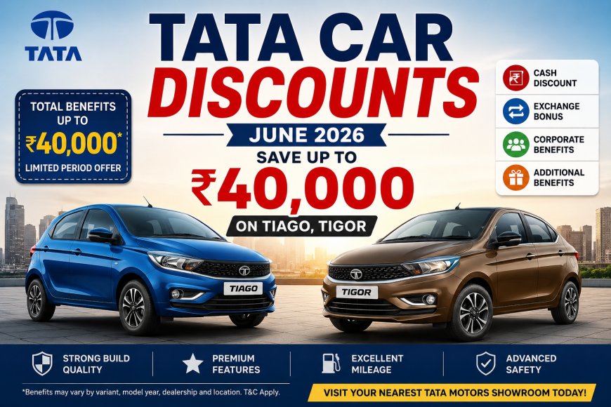 Tata Car Discounts June 2026: Save Up to ₹40,000 on Tiago, Tigor