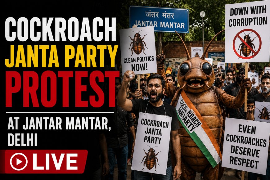 Cockroach Janta Party Protest LIVE at Jantar Mantar, Delhi