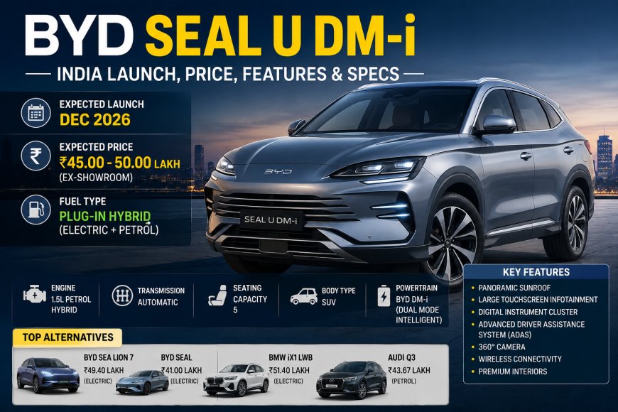 BYD Seal U DM-i India Launch, Price, Features & Specs