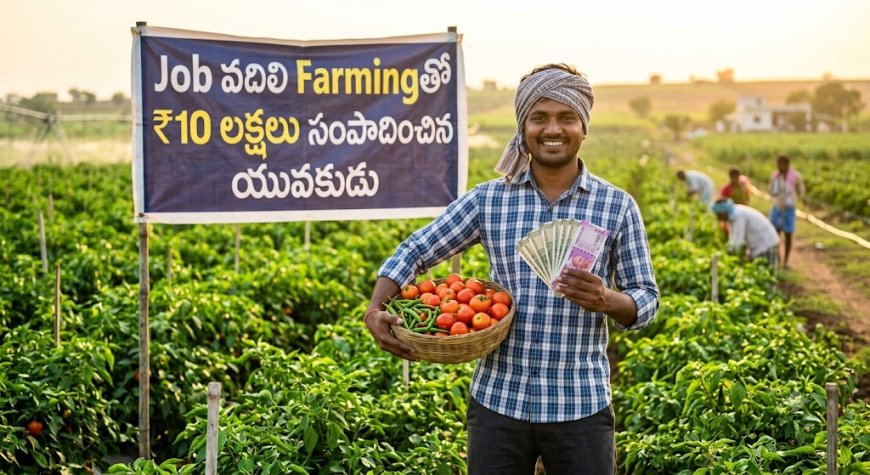 Job వదిలి Farmingతో ₹10 లక్షలు సంపాదించిన యువకుడు
