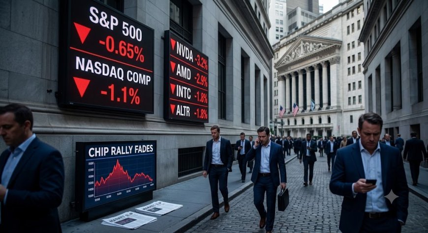 S&P 500 Nasdaq Slip as Chip Stock Rally Fades on Wall Street