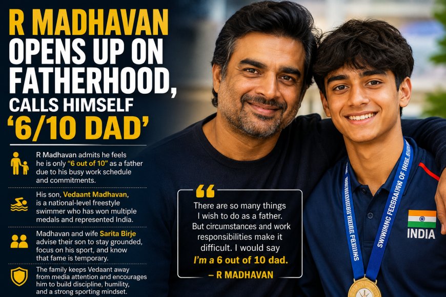 R Madhavan Opens Up on Fatherhood, Calls Himself '6/10 Dad'