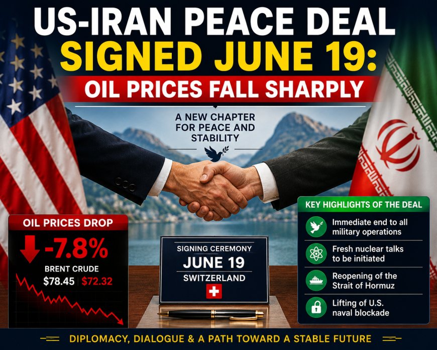US-Iran Peace Deal Signed June 19: Oil Prices Fall Sharply