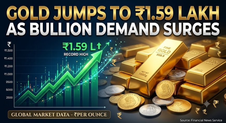 Gold Jumps to ₹1.59 Lakh as Bullion Demand Surges