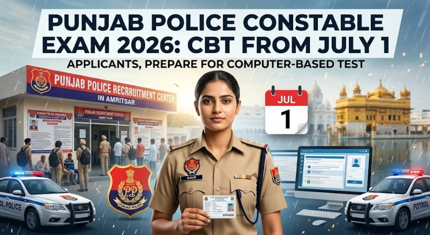 Punjab Police Constable Exam 2026: CBT From July 1