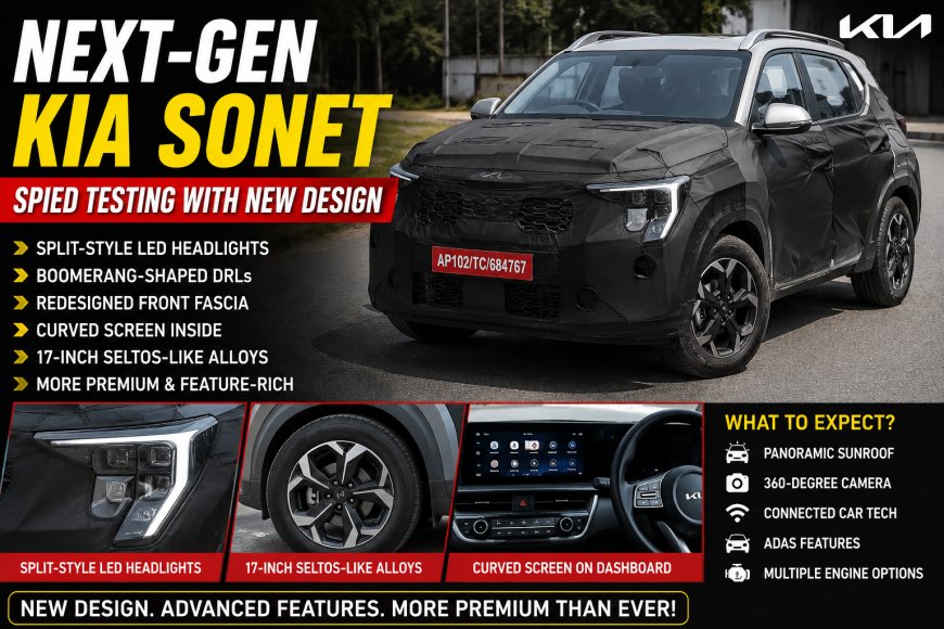 Next-Gen Kia Sonet Spied Testing With New Design