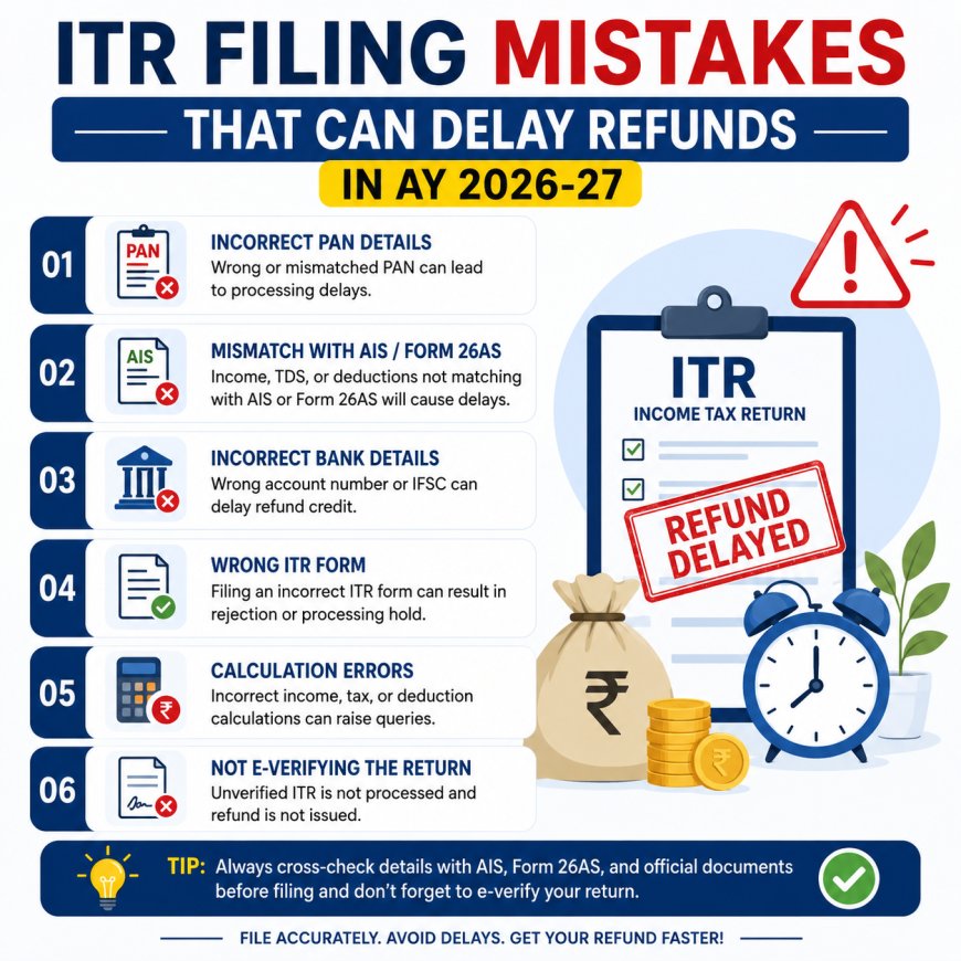 ITR Filing Mistakes That Can Delay Refunds in AY 2026-27
