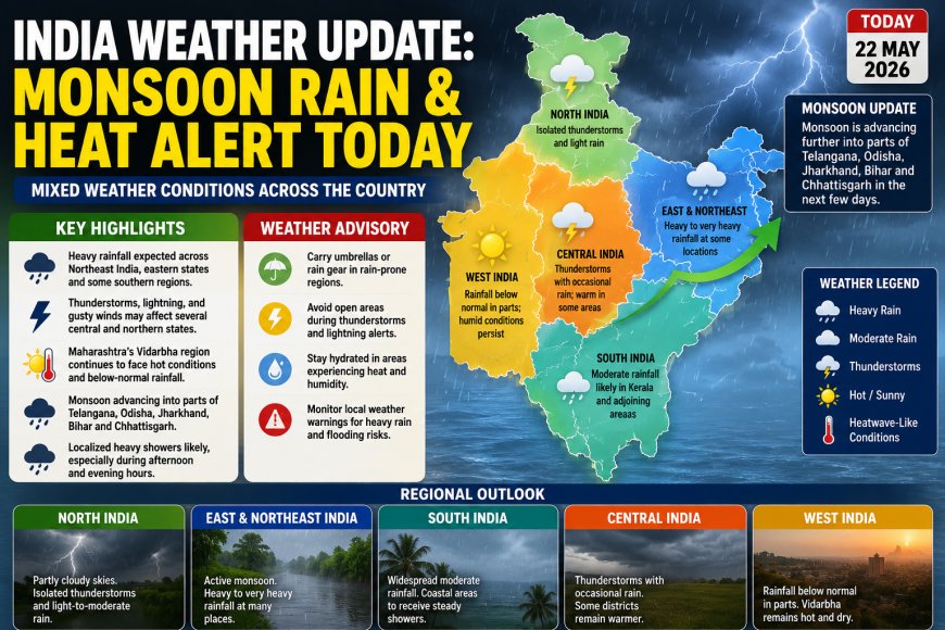 India Weather Update: Monsoon Rain & Heat Alert Today
