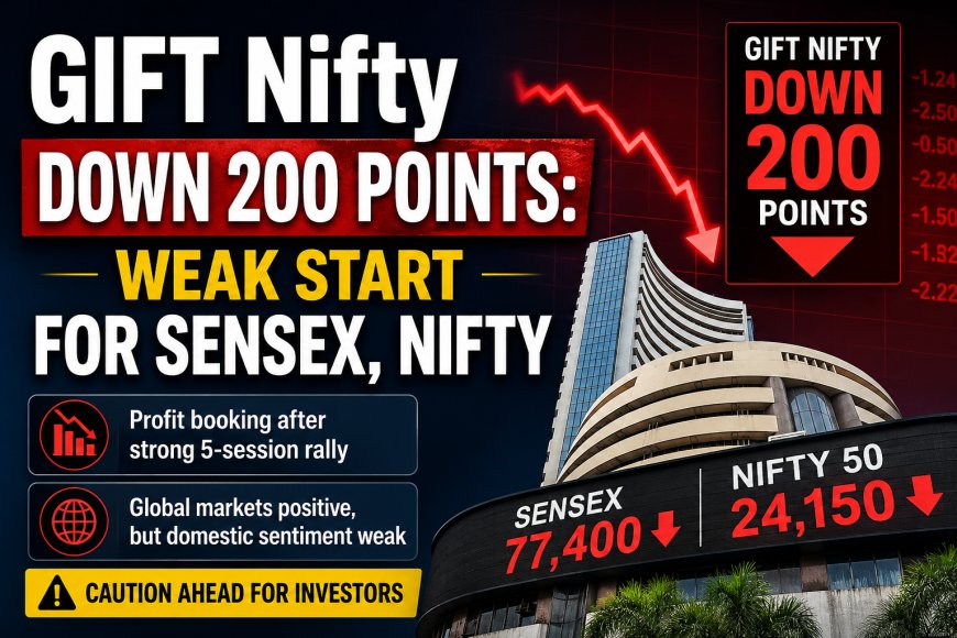 GIFT Nifty Down 200 Points: Weak Start for Sensex, Nifty