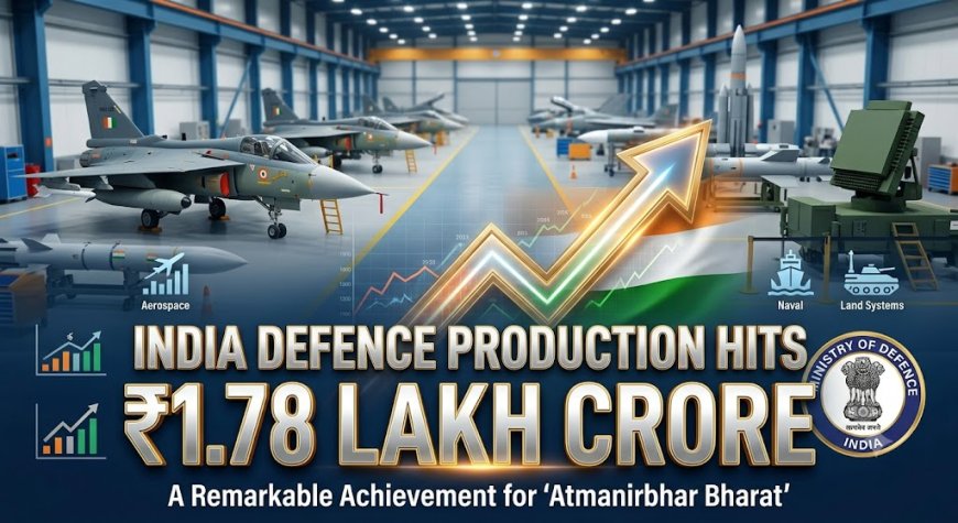 India Defence Production Hits Record ₹1.78 Lakh Crore