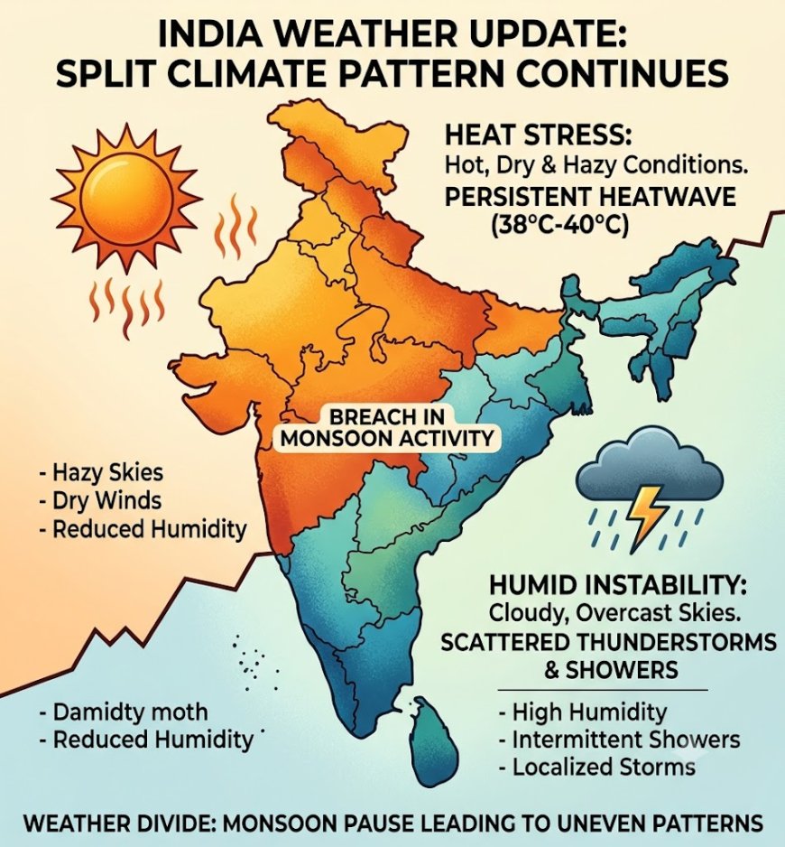 India Weather Update: Split Climate Pattern Continues