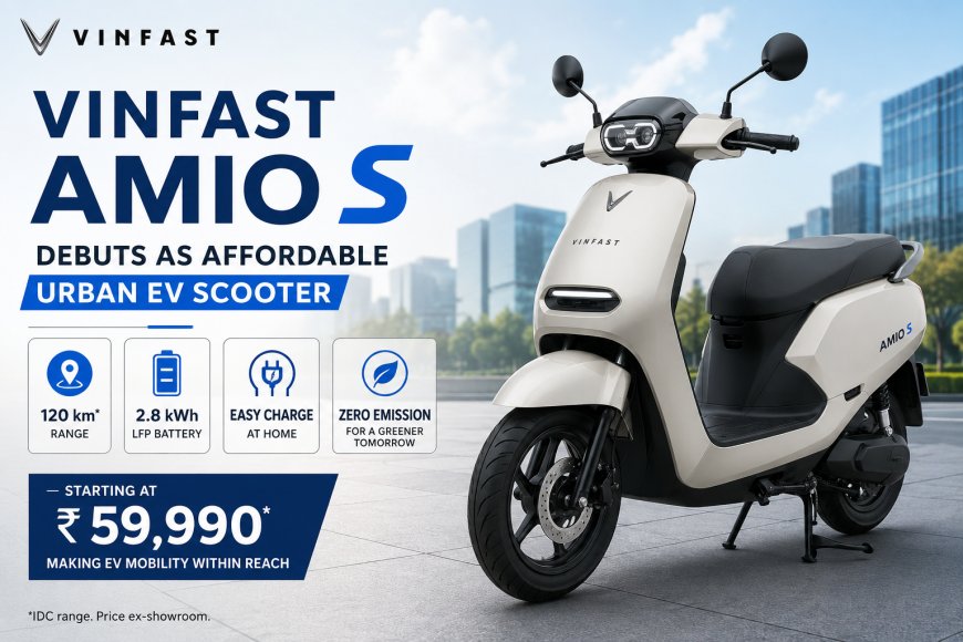 VinFast Amio S Debuts as Affordable Urban EV Scooter